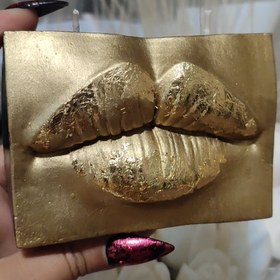 تصویر شمع لب دکوراتیو طلایی ا Golden lips Golden lips