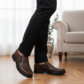 تصویر کفش مجلسی مردانه قهوه 