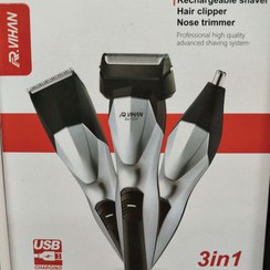 تصویر شیور Vihan RV‑7231 | ریش‌تراش سه‌تیغه ضدآب 