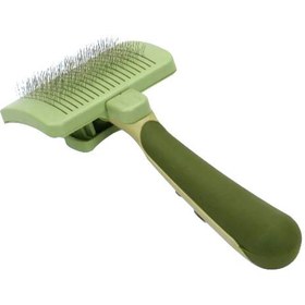 تصویر برس براق کننده کوچک سبز برند safari pet products Slicker Brush Green Small