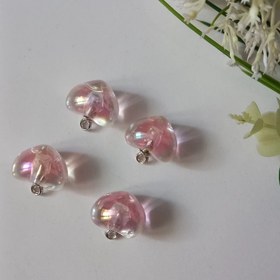 تصویر آویز قلبی هولوگرامی صورتی (فروش بصورت دونه ای) 