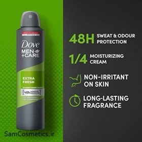 تصویر اسپری ضد تعریق آقایان مدل اکسترا فرش حجم 250 میلی لیتر داو Dove Fresh Mans Anti Sweat Spray 250 ml