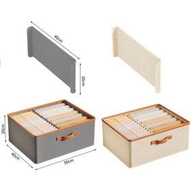 تصویر باکس نظم دهنده لباس 2 خانه قابل تنظیم Organizer box