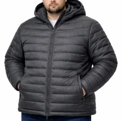 تصویر کاپشن پر سایز بزرگ، رنگ مشکی | با پارچه شمعی و ضد آب | بسیار با کیفیت کد 9266 