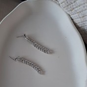 تصویر گوشواره نقره ای مجلسی گندمگون کد GO1-0089 