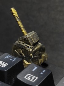 تصویر دکمه کیبورد مکانیکال مدل پتک ثور mechanical keyboard ( keycap ) hammer of Thor marvel model