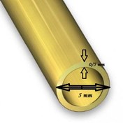 تصویر لوله برنجی 5 میل - 0.5 ا brass tube 5 mm brass tube 5 mm
