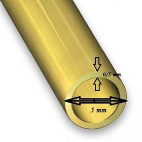 تصویر لوله برنجی 5 میل brass tube 5 mm