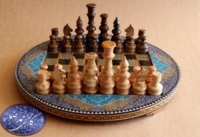 تصویر مهره شطرنج چوبی بزرگ کاظمی 