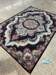 تصویر فرش ماشینی هیوا 700 شانه طرح شهیاد رنگ سرمه ای 