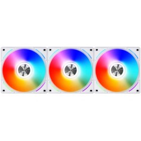 تصویر فن کیس لیان لی مدل UNI FAN AL120 ARGB White بسته 3 عددی LIAN LI UNI FAN AL120 ARGB White 3 in 1 Case Fan