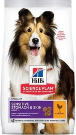 تصویر غذای سگ 14 کیلو گرمی Hills Science Plan Sensitive Stomach & Skin Medium Adult Dog Food With Chicken - ارسال 20 روز کاری 