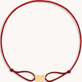 تصویر دستبند طلا نخی حرف N 