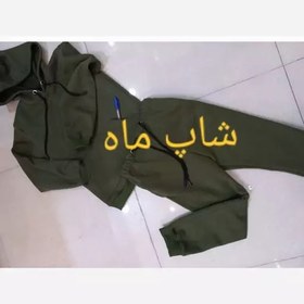 تصویر هودی و شلوار دورس سه نخ تو کرکی کلاهدار اسپرت بچگانه 1 تا12 سال 