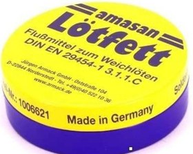 تصویر روغن لحیم آماسان لاتفت زرد 50 گرم Lotfett Amasan Solder Grease 50g