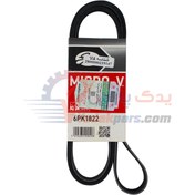 تصویر تسمه دینام ال90 پاور گریپ گیتس 1822 GATES MICRO-V 6PK1822 For Renault L90 Made in EU