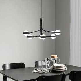 تصویر لوستر ایکیا مدل STORSLINGA سایز 70 سانتی متر storslinga led chandelier 8 armed