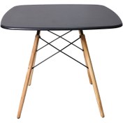 تصویر میز چهارنفره پایه چوبی 