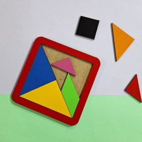 تصویر بازی تانگرام چوبی 