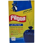 تصویر کیسه زباله رولی پیلگون 30 برگ سایز (80*65) آبی 
