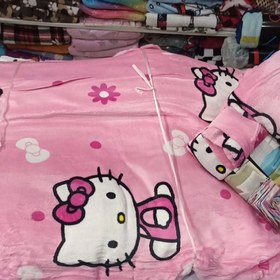 تصویر پتو ژله ای یک نفره طرح کیتی Kitty Cat