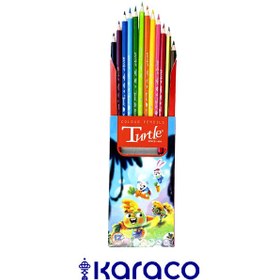 تصویر مداد رنگی 12 رنگ لاکپشت 