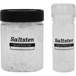 تصویر دلنمک نیم کیلویی و گرایندری سالتستن white salt-500gr&120gr