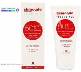 تصویر لوسیون ضد آفتاب حاوی SPF 50 اسکین کد 50 میلی لیتر Skin Code Sun Protective Face Lotion SPF 50 50 ML