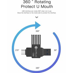 تصویر فلش مموری تایپ سی و یو ای بی 32 گیگ کوتتسی Coteetci Type C and USB flash memory CS8833-32G 