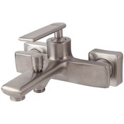 تصویر شیر حمام کسری مدل آمازون رنگ کروم مات 