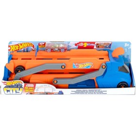 تصویر ست بازی حمل و نقل پیست سرعت شهر هات ویلز برند hotwheels Hotwheels City Speed Track Transporter Playset