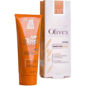 تصویر کرم ضد آفتاب الیوکس سی سی بی رنگ پوست چرب SPF60 Olivex Sunscreen cc cream Oily Skin SPF60  40ml