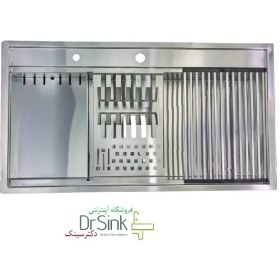 تصویر سینک ظرفشویی بنتو D90 توکار ۲ لگن استیل 