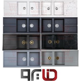 تصویر سینک ظرفشویی گرانیتی توکار فایرو مدل F707 دو لگن 