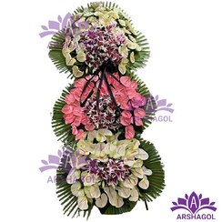 تصویر تاج گل تسلیت سه طبقه کد a2036 