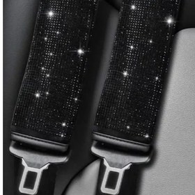 تصویر ست ۲ عددی روکش کمربند ایمنی خودرو نگین‌دار 