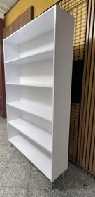 تصویر قفسه و کتابخانه عرض ۱۲۰ عمق ۳۰ ارتفاع ۱۹۰ پنج طبقه Library