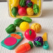 تصویر میوه و سبزیجات برشی سبدی 