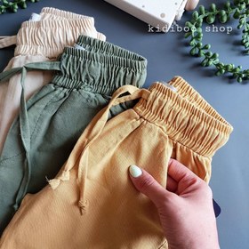 تصویر شلوارک لینن برند مانکی 