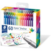 تصویر راپید استدلر ۶۰ رنگ نوک نمدی مدل تریپلاس 