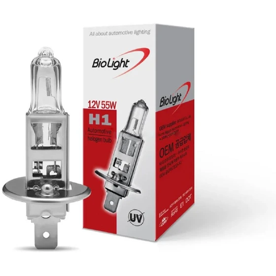 BIOLIGHT (made in KOREA) STANDART Лампа галогенная H11B [12V 55W] PGJY19-2 (Картонная)