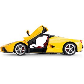 تصویر ماشین کنترلی راستار 1:14 مدل Ferrari LaFerrari زرد 