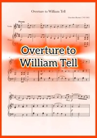 تصویر نت ویولن پیانو آهنگ Overture to William Tell همراه با اجرای نت و بکینگ ترک 