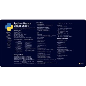 تصویر ماوس پد هومرو طرح چیت شیت پایتون مدل DP065 