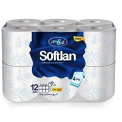 تصویر دستمال توالت سافتلن بسته 12 عددی ا Softlan Ultra Soft Toilet Paper 12pcs Softlan Ultra Soft Toilet Paper 12pcs