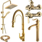 تصویر ست شیرآلات فراست پویا مدل هلن D4 مجموعه 6 عددی 