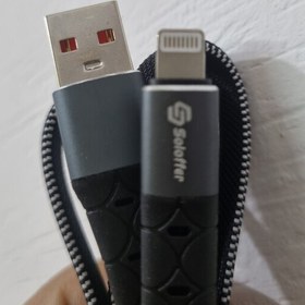 تصویر کابل تبدیل USB به لایتنینگ سولوفر مدل CC07 طول1متر 