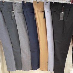 تصویر شلوار پارچه ای مردانه بزیاق ترک سایز ۳۶ و ۳۸ رنگ طوسی و مشکی 