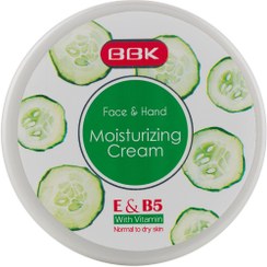 تصویر کرم مرطوب کننده کاسه ای با رایحه خیار 250میل ببک Bbk Cucumber Face And Hand Moisturizing Cream 250ml