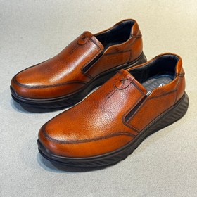 تصویر کفش طبی مردانه چرم طبیعی mans leather shoes code 002 honey color